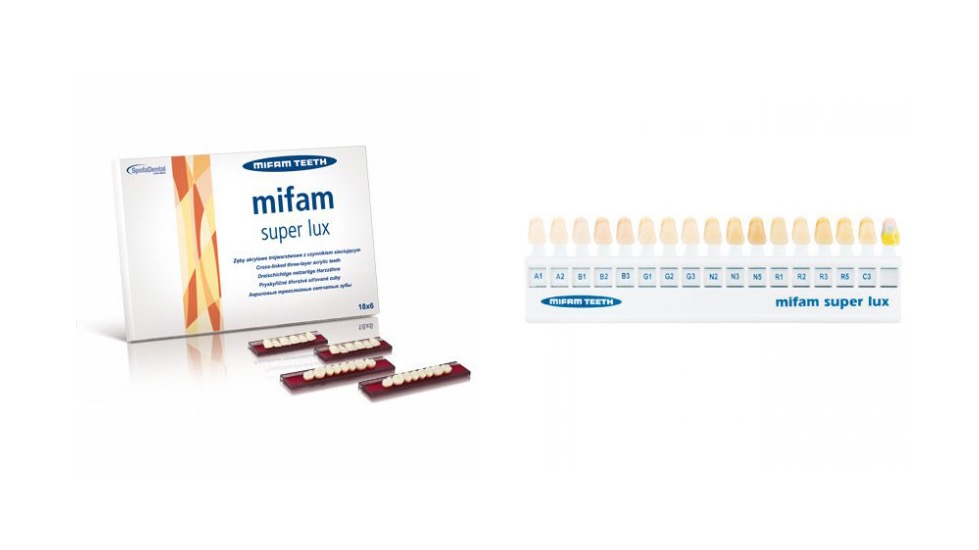 Zęby akrylowe Mifam Super Lux - prod. Spofa Dental